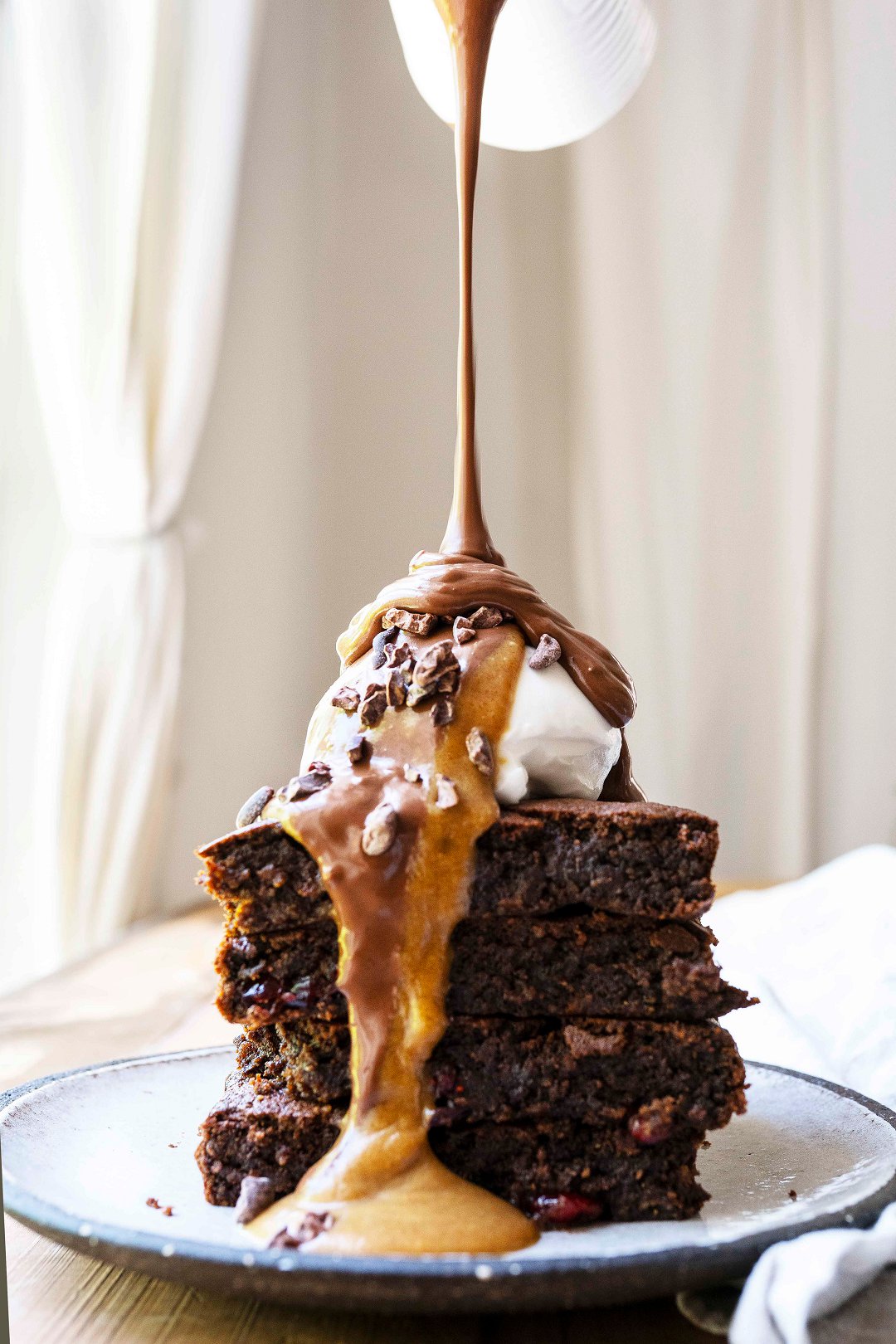 sjokolade brownie resep, Hawer, keker-ertjies &#038; rooibosbessie sjokolade brownies